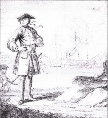 Второй портрет Эдварда Ингленда и его 34пушечного корабля Faney слева - фото 30