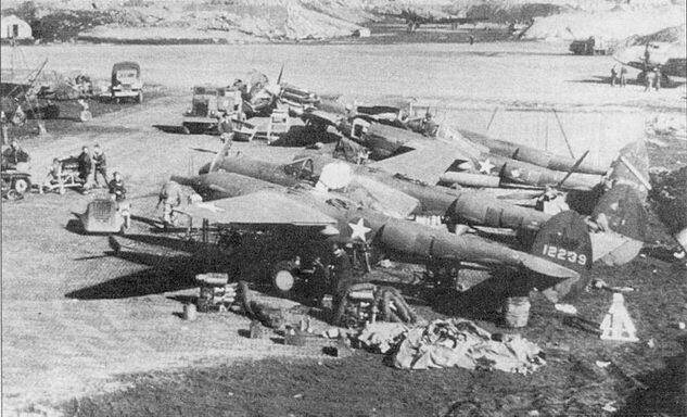 Р38Е из 54й истребительной эскадрильи Лонгвыо остров Адьяк Алеуты Боевое - фото 47