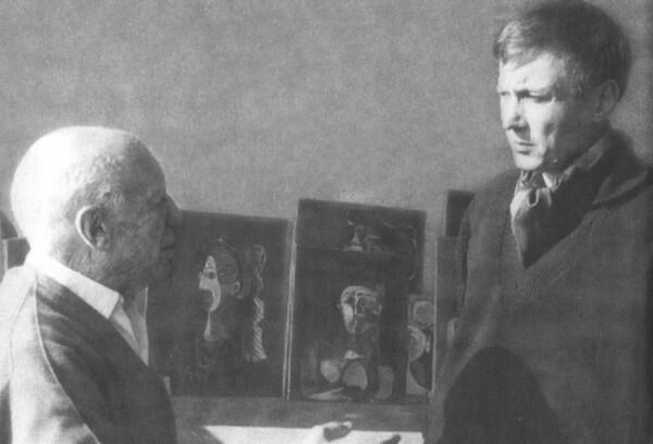 Поэт в мастерской у Пабло Пикассо Париж 1962 г С Юрием Гагариным и - фото 27