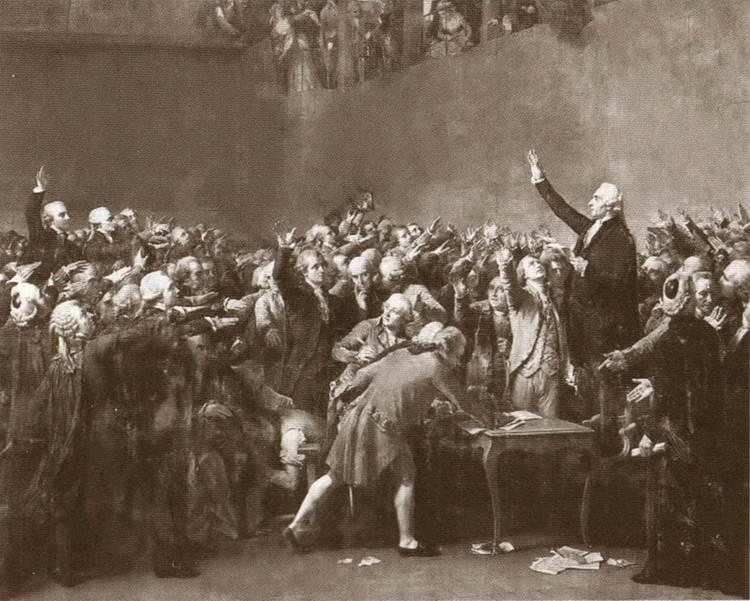 Клятва в зале для игры в мяч 20 июня 1719 г Картина Ж Л Давида Взятие - фото 46