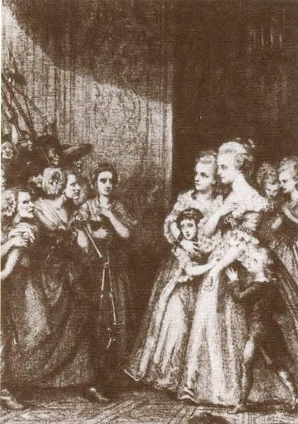 Королева захваченная врасплох женщинами явившимися в Версаль 5 октября 1789 - фото 49