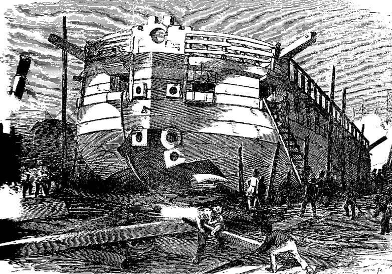 Английская плавучая батарея Этна на стапеле Водоизмещение 1693 т - фото 2
