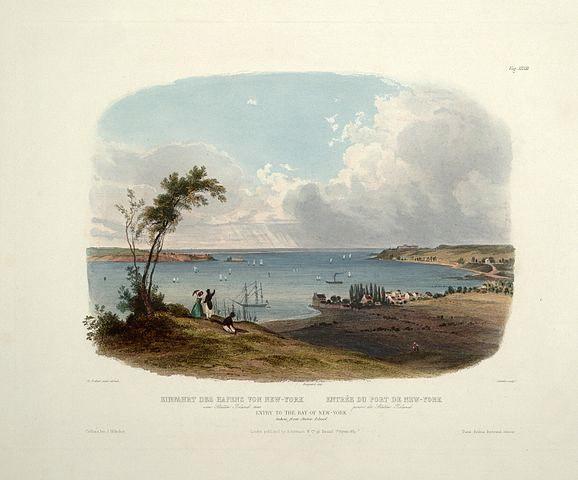 Вид на пролив Нэрроуз со стороны СтатенАйленда в 1832 году двадцатью годами - фото 3