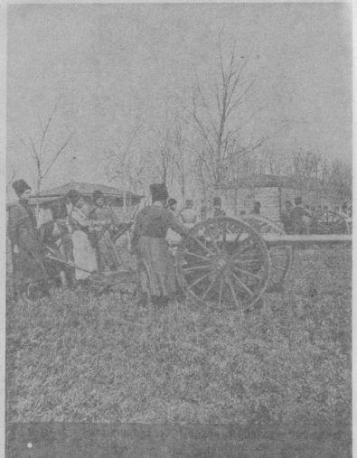 Екатеринодар Первая Кубанская казачья батарея на стрельбе 1909 г Мост - фото 12