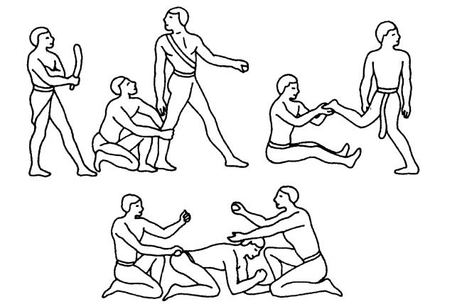 Рис 1 Изображение приемов массажа на египетском папирусе В Европе в средние - фото 1
