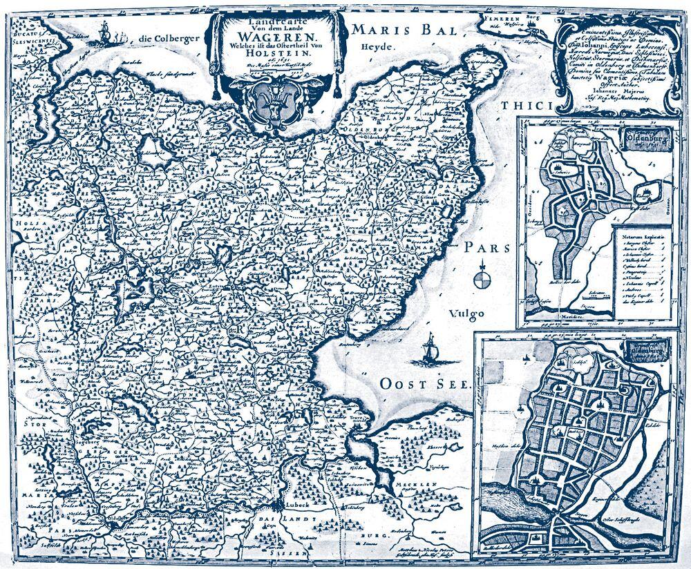Вагрия славянская земля в северной Германии Историческая карта XVII века - фото 9