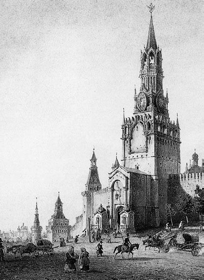 Москва Д Кваренги Вид на Воскресенские ворота со стороны Красной площади В - фото 12