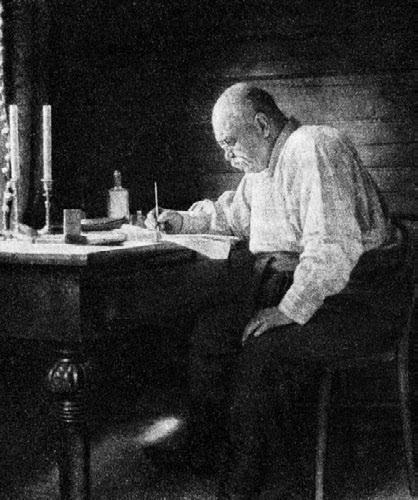 В А Гиляровский за работой Первое издание книги Москва и москвичи 1926 - фото 166