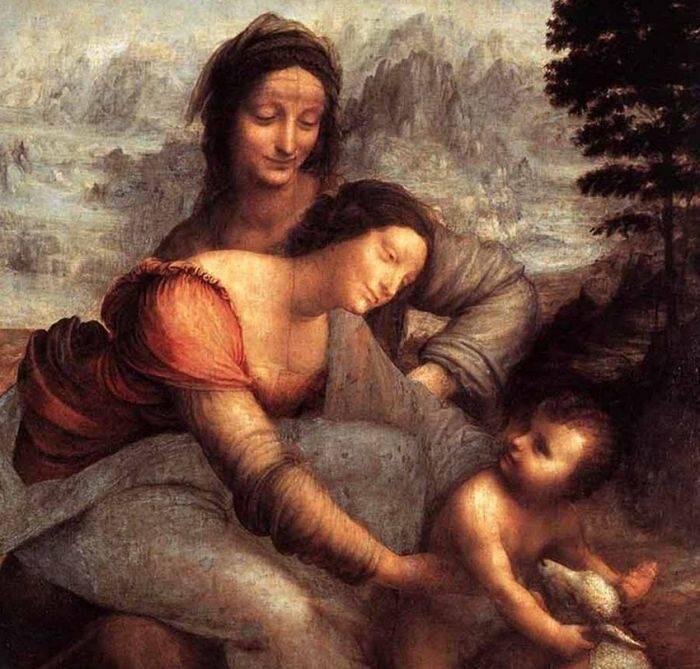 Леонардо да Винчи Святая Анна с Мадонной и младенцем Рафаэль Санти - фото 23