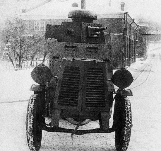 Испытание опытного образца бронеавтомобиля БА27 Москва март 1928 года - фото 3