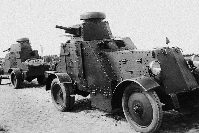 Бронеавтомобили БА27 на маневрах Ленинградский военный округ 1931 год - фото 7