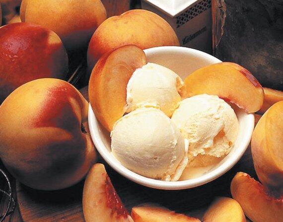 Мороженое с персиками Мороженое с фруктовосливочным гарниром Пломбир - фото 31
