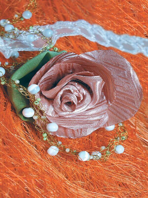 Фантазийная роза Цветок для прически Ромашка для заколки - фото 169