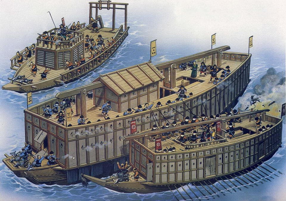 Боевые корабли типа атакабуне и секибуне первое сражение при Кидзугавагути - фото 56