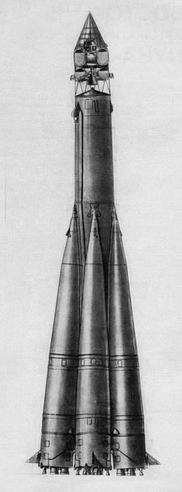 Трехступенчатая ракетаноситель Восток в лунном варианте Пилотируемый - фото 22