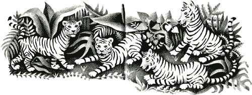 Тигры подошли ближе и сели в круг переглядываясь и облизываясь Ближайший из - фото 22