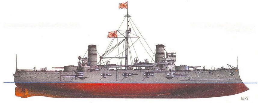 Броненосный крейсер Ниссин Япония 1904 г - фото 55