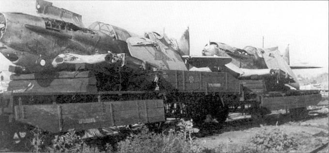 Два поврежденных ЛаГГ3 части вермахта захватили погруженными на - фото 24