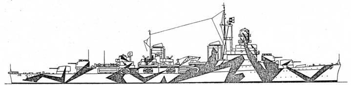 Рисунок камуфляжной окраски на бортах крейсера ATILLIO REGOLO после - фото 12
