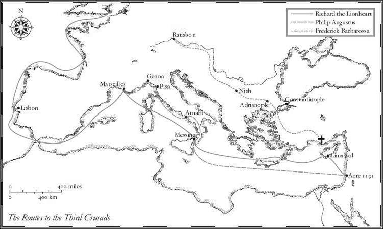 MAP V The Holy Land during the Third Crusade Introduction Towards the - фото 10