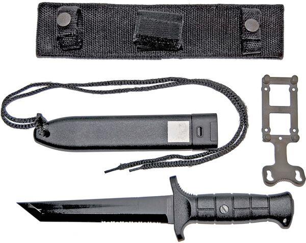Комплект поставки ножа KM2K нож с ножнами и темляком подвес и адаптер В - фото 5