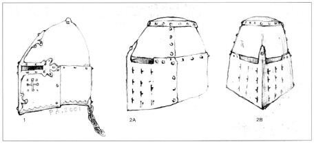 Шлемы начала XIV века 1Реконструкция шлема с надгробия одного из - фото 5