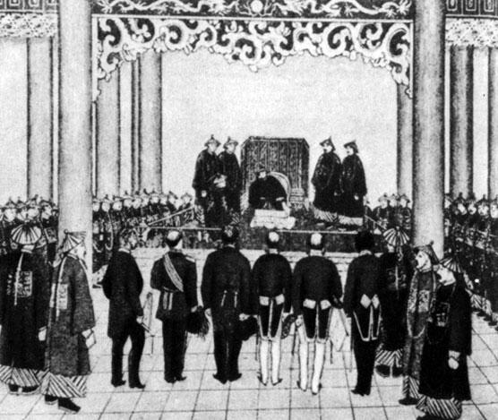 Иностранные дипломаты на приеме у императора Тунчжи 1873 г Правителей Китая - фото 4