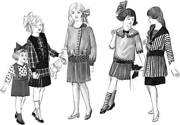 Мода для детей и девочекподростков начала ХХ века Рисунок из модного журнала - фото 8