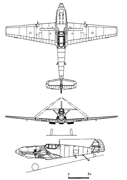 Германский палубный истребитель Me 109Т К ним относятся сплошная полетная - фото 7