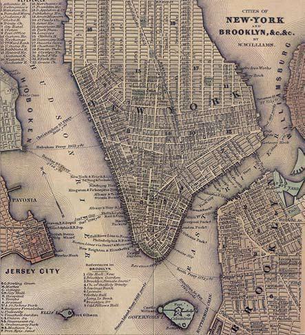 НьюЙорк на карте 1847 года Весьма нелегко в силу жестких ограничений по - фото 2