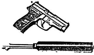 Пистолет ЗИГЗауэр P220и специально изготовленный для него ствол с глушителем - фото 12