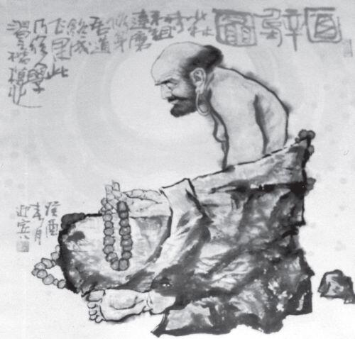 Бодхидхарма медитирует лицом к стене в пещере худ Хоу Си Сам же Бодхидхарма - фото 5