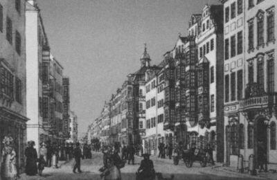 Вид Дрездена где часто бывали супруги Толстые Рисунок середины XIX в - фото 45