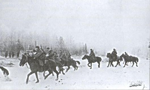 Кавалерия на марше Западный фронт декабрь 1941 январь 1942 года Командир - фото 22