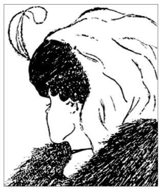 A perspected picture which may be seen either as a witch or a young woman in - фото 9