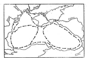Рис 2 Схема основных течений в Черном море половине I тыс до н э реки - фото 2