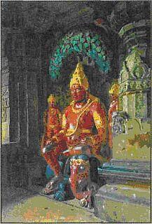 В Верещагин Статуя Вишну в храме Индры в Эллоре Домой на Русь Другой - фото 56