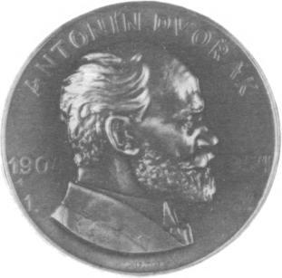 Медаль выпущенная в Чехословакии к пятидесятилетию со дня смерти Дворжака - фото 40