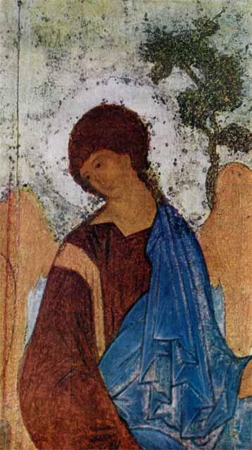 Троица Средний ангел Спас Деталь иконы из Звенигорода Примечания 1 - фото 39
