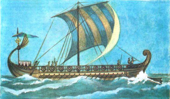 Римский корабль Переправа через пролив удалась не сразу Сильный ветер и - фото 14