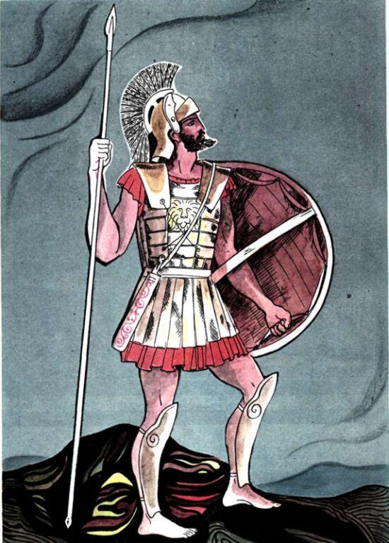 Афинский гоплит воин с тяжёлым вооружением Военная азбука придумана очень - фото 4