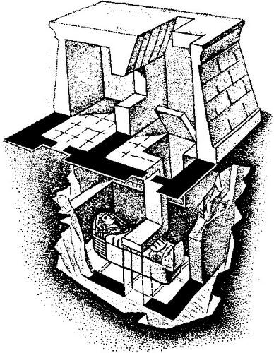 Гробница мастаба Старого царства в изометрическом разрезе реконструкция - фото 8
