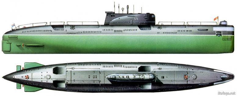 пр651 большая подводная лодка с крылатыми ракетами шифр Касатка ПЛА здесь А - фото 5