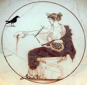Древнегреческая лира Живопись ЧенХуньшоу человека с китайской цитрой - фото 2