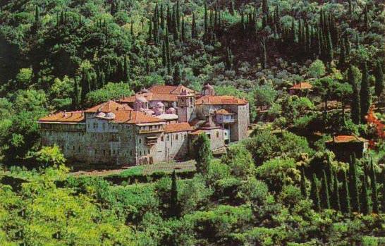 Монастырь Костамонит построен на югозападной части Святой Афонской Горы густо - фото 23