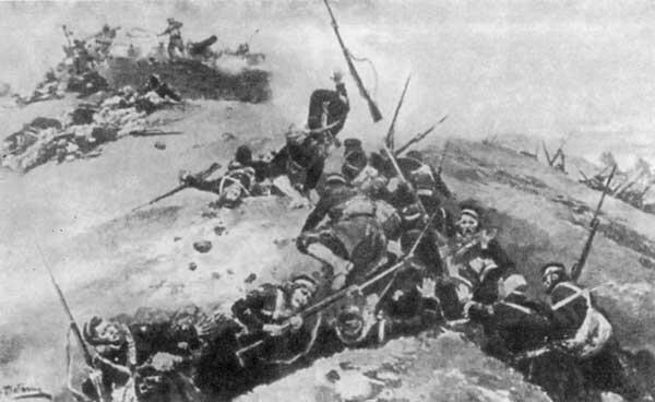 Последняя атака японцев на высоту 203 м Схема расположения осадной армии - фото 78