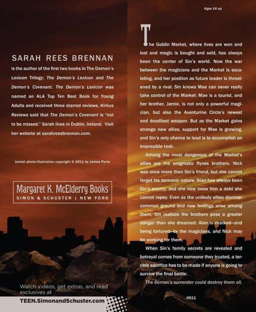 The Demons Surrender ALSO BY SARAH REES BRENNAN The Demons Lexicon The - фото 2