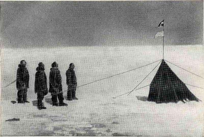 Норвежский флаг увенчал южный конец земной оси Первооткрыватели полюсов - фото 4