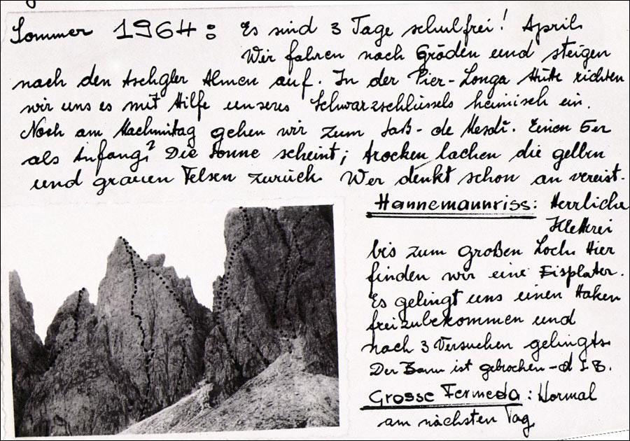 29 Фотогафия одной из страничек альпинистского дневника Месснера - фото 29