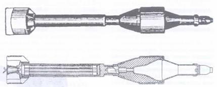 Общий вид и разрез реактивной противотанковой гранаты к ружью Офенрор - фото 15